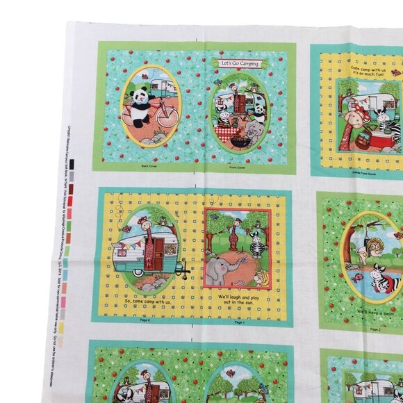 Bambooples Campout Soft Book Fabric Panel Vicki Schreiner 44x34" - Picture 2 of 11
